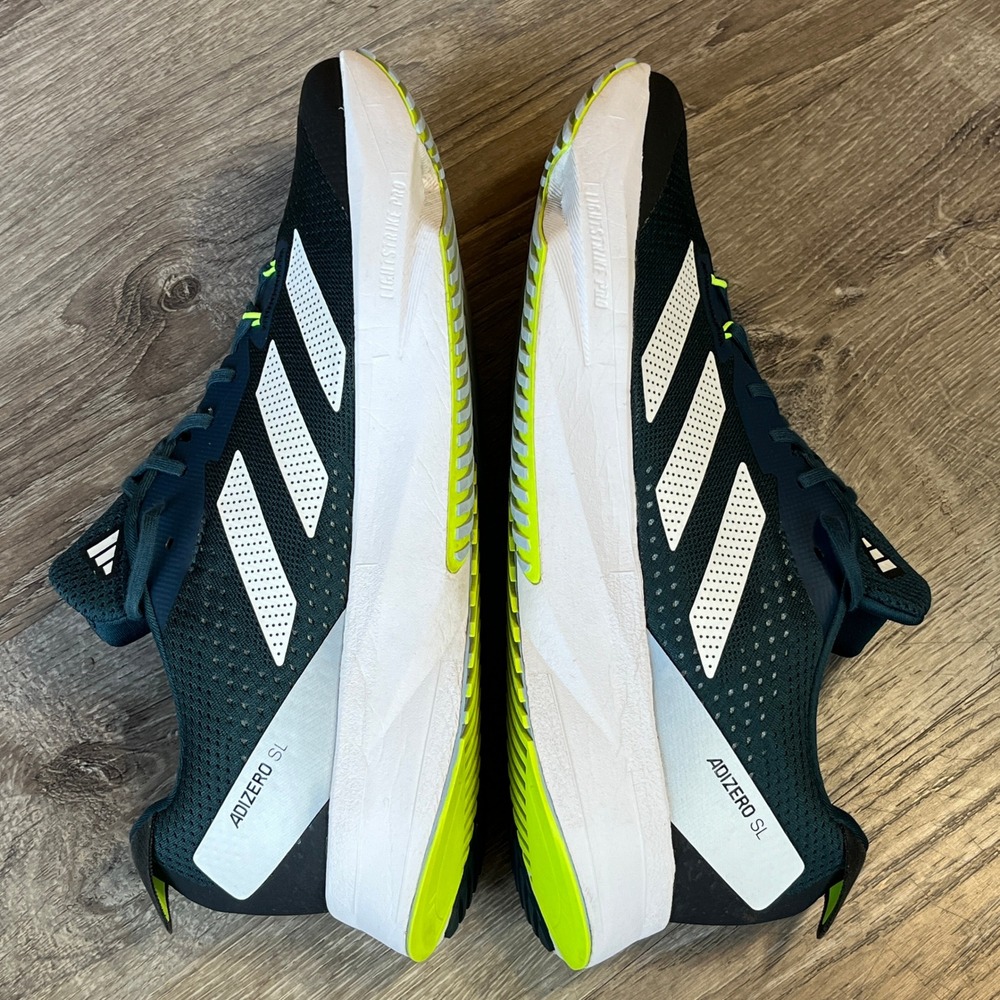 Adidas Adizero SL Mens Running Shoes Dark Teal Lucid Lemon ID6921 Size 11